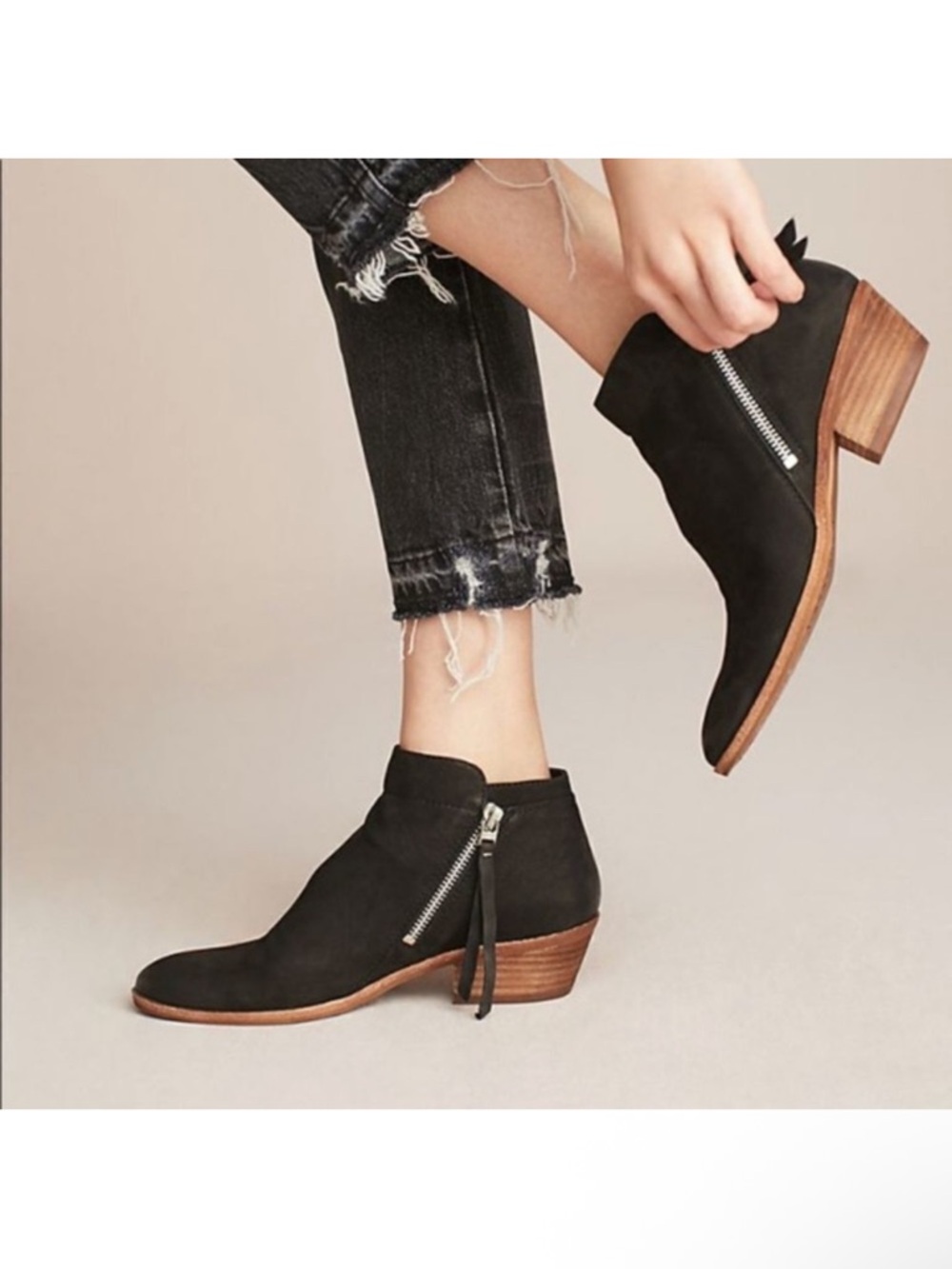 SAM EDELMAN Packer Suede Zipper Booties 10